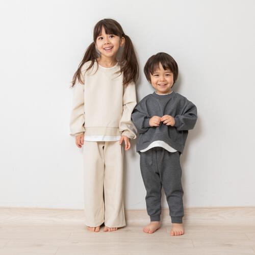 【Babies&ldquo;R&rdquo;Us&times;】機能性おばけ ドライスエット ワイドパンツ ベージュ&times;110cm