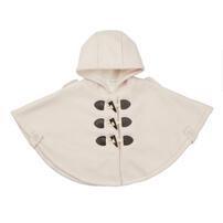 ベビーザらス限定　RAT-A-TATR ラッタッター 裏ボア ポンチョ(ホワイト&times;100cm)