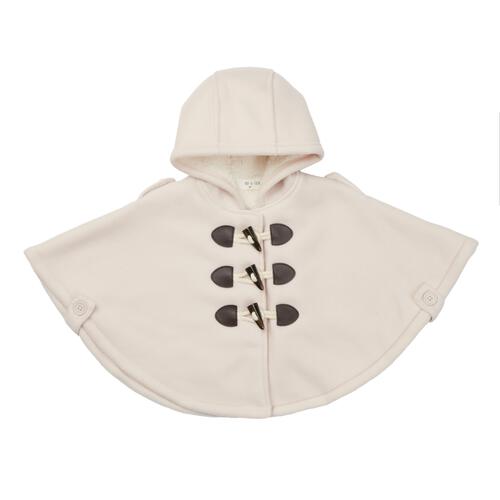 ベビーザらス限定　RAT-A-TATR ラッタッター 裏ボア ポンチョ(ホワイト&times;100cm)