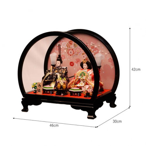 【雛人形】ケース飾り 親王飾り「春歌雪輪桜半円アクリル」  (322895)ひな人形 ひな祭り おしゃれ トイザらス・ベビーザらス限定【メーカー直送】