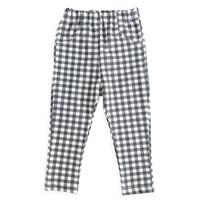 COJIKA 10分丈デイリーパンツ ギンガム格子 ミニ裏毛 グレー 80cm