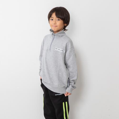 BEYBLADE X 長袖トレーナー ハーフジップ ベイブレード エックス グレー&times;140cm ベビーザらス限定