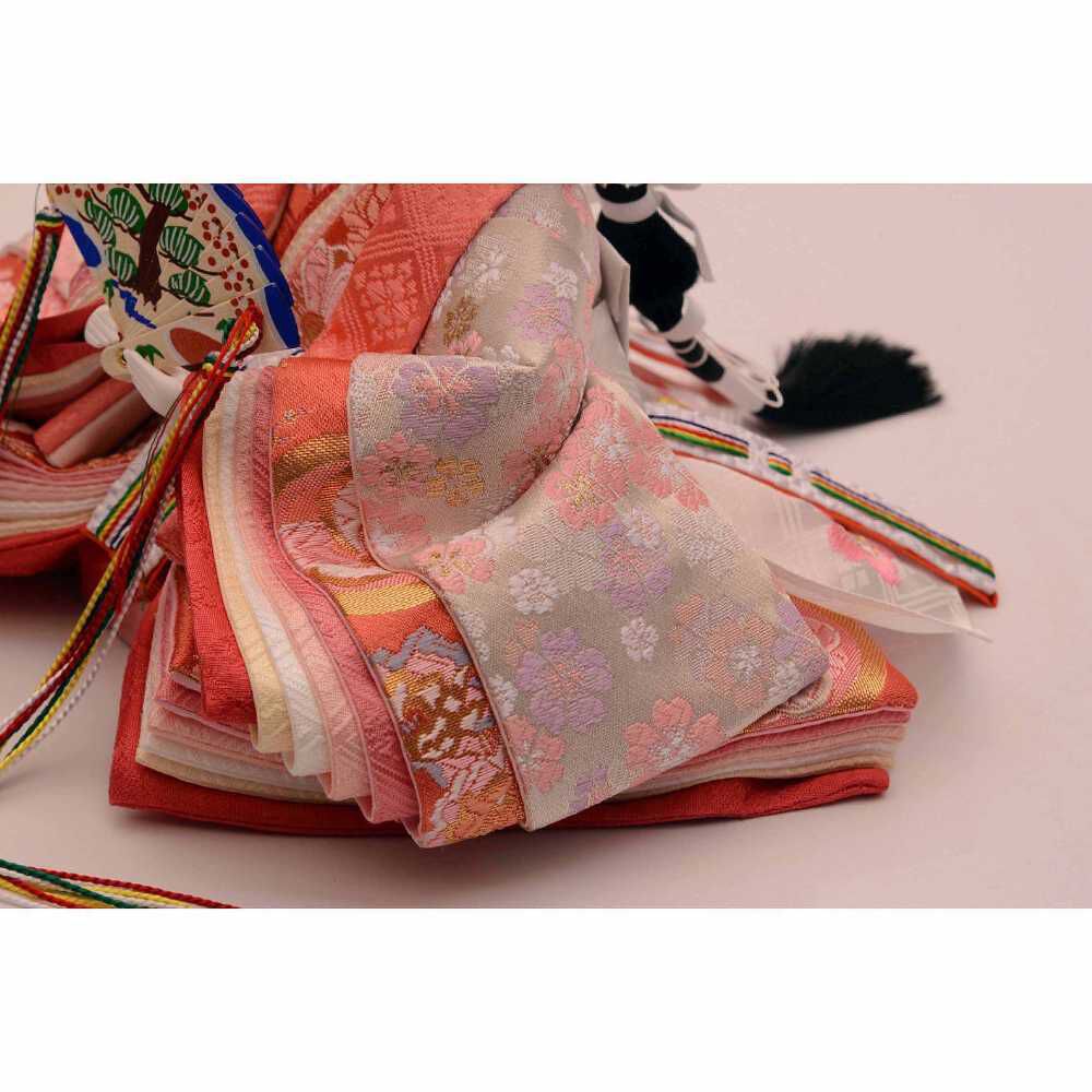 雛人形】三段収納五人飾り「宮さくらパールホワイト」 (606824