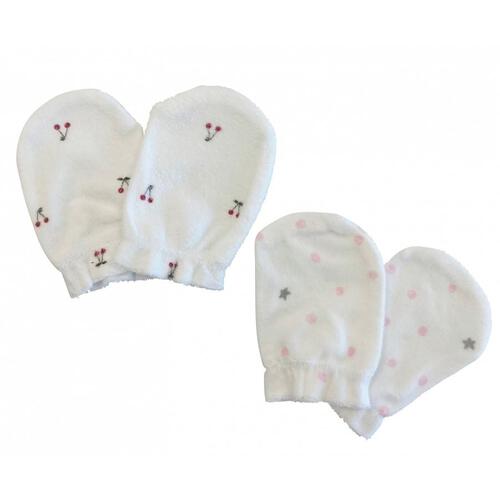 新生児パイルミトン チェリー×ドット ベビーザらス限定