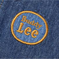 BUDDYLEE 長袖前開きロンパース 衿付き デニム×ニットコール ネイビー×80cm ベビーザらス限定