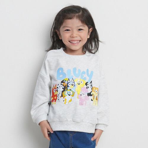 ブルーイ 裏毛トレーナー オートミール&times;110cm