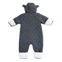 ジャンプスーツ くまみみ ダイヤキルト柄 チャコール×70cm ベビーザらス限定