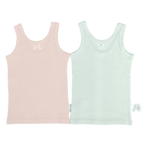2枚組みえない袖なしシャツ肌着 テレコ ピンク&times;95cm ベビーザらス限定