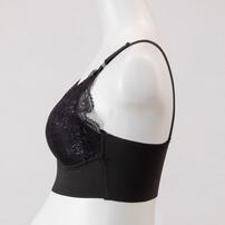 犬印×くみっきー 産前産後エアリー 授乳ブラ(ブラック×L)