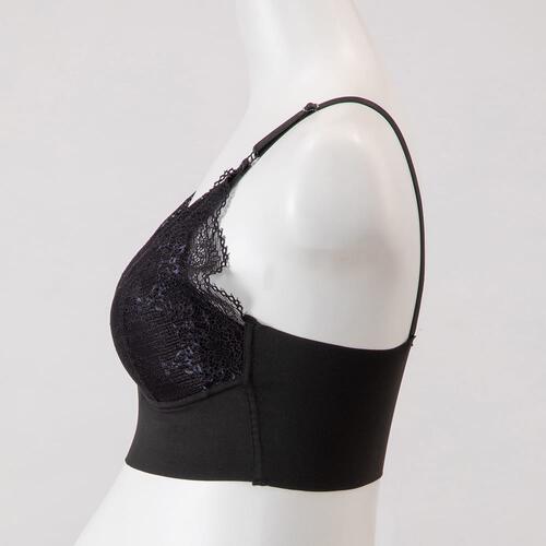 犬印×くみっきー 産前産後エアリー 授乳ブラ(ブラック×L)