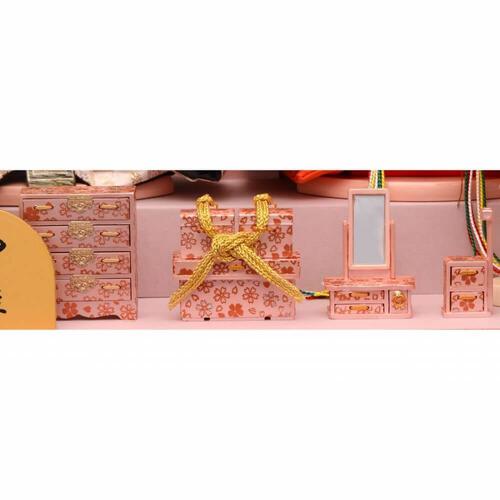 【雛人形】ケース飾り 親王飾り「雪輪牡丹桜丸形アクリル」  (322014)ひな人形 ひな祭り ピンク おしゃれ 丸型ケース トイザらス・ベビーザらス限定【メーカー直送】