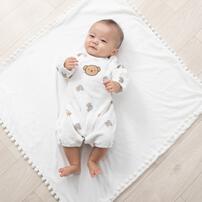 miffy ミッフィー boris ボリス 長袖フィットオール ベロア ホワイト×60-70cm ベビーザらス限定