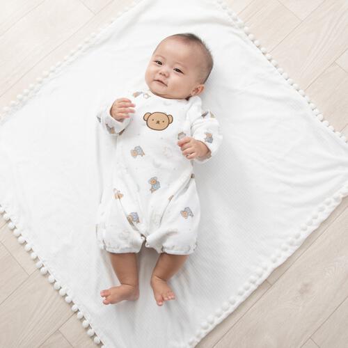 miffy ミッフィー boris ボリス 長袖フィットオール ベロア ホワイト×60-70cm ベビーザらス限定