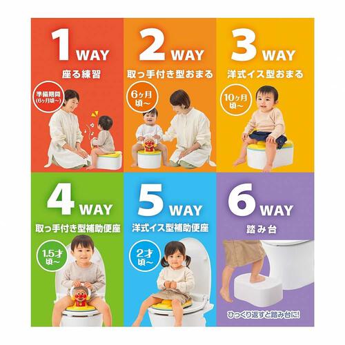 【オンライン限定価格】アンパンマン  6WAYおまる おしゃべり＋メロディ付き