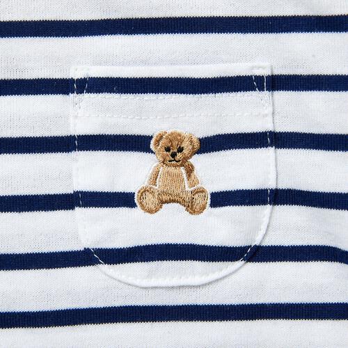 POLO BCS ボーダー半袖ボディスーツ ネイビー&times;80cm ベビーザらス限定 赤ちゃん 出産準備 出産祝い ベビー服 子供服