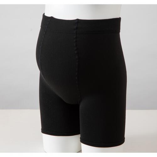 裏起毛3分丈オーバーパンツ(ブラック×L-LL)