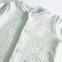 長袖カバーオール ニットキルト デイジー柄 ミントグリーン×70cm ベビーザらス限定