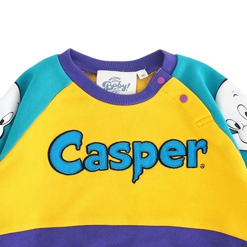 【Welcome to the Universe Baby × chimajiro0730さん】キャスパー 長袖ダルマボディスーツ イエロー×70cm