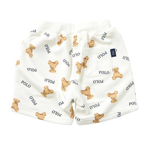 POLO BCS 裏毛総柄ハーフパンツ オフホワイト&times;90cm ベビーザらス限定