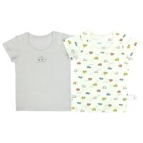 2枚組半袖シャツ肌着メッシュニット 車 グレー&times;100cm ベビーザらス限定