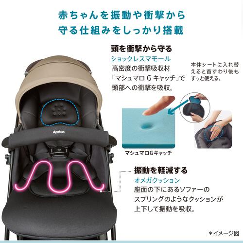 【2026年3月27日発売予定】Aprica ラクーナ クッション フリー AF セピアベージュ 1ヵ月頃～3歳頃