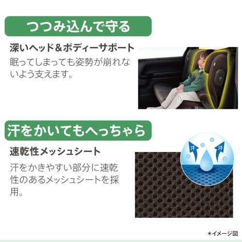 Aprica アップリカ ライドクルー ISOFIX AC（ブラック）ジュニアシート ブースターシート ISOFIX固定 3歳半頃～12歳頃まで