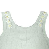 2枚組おめかし袖なしロンパース肌着 ハート グリーン&times;80cm ベビーザらス限定