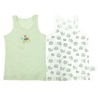 2枚組涼感袖なしシャツ肌着 シースルー アニマル グリーン&times;95cm ベビーザらス限定