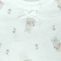 2枚組半袖ロンパース肌着メッシュニット うさぎ&times;花 ホワイト&times;80cm ベビーザらス限定