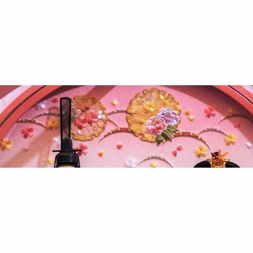 【雛人形】ケース飾り 親王飾り「雪輪牡丹桜丸形アクリル」  (322014)ひな人形 ひな祭り ピンク おしゃれ 丸型ケース トイザらス・ベビーザらス限定【メーカー直送】