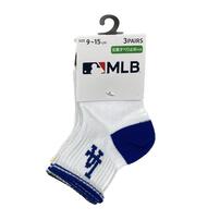 MLB 3足組ソックス ライン(ホワイト×9-15cm)
