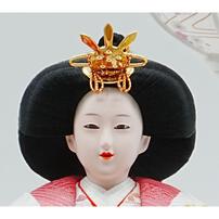 【雛人形】ケース親王飾り「透かし麻の葉木目調」（322317）