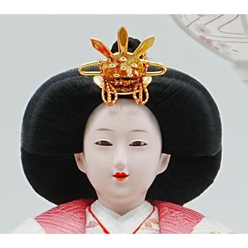 【雛人形】ケース親王飾り「透かし麻の葉木目調」（322317）