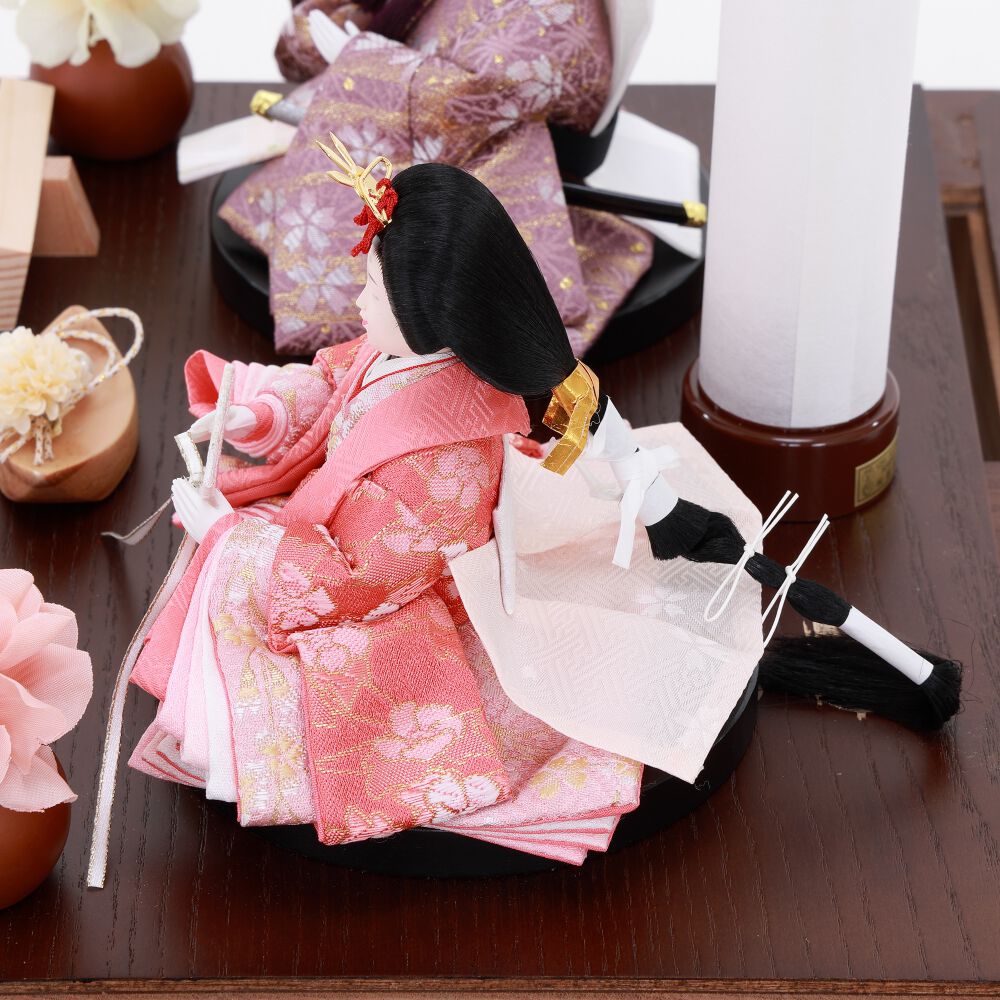 雛人形】ケース飾り 親王飾り「花小紋アクリル」ひな人形 ひな祭り