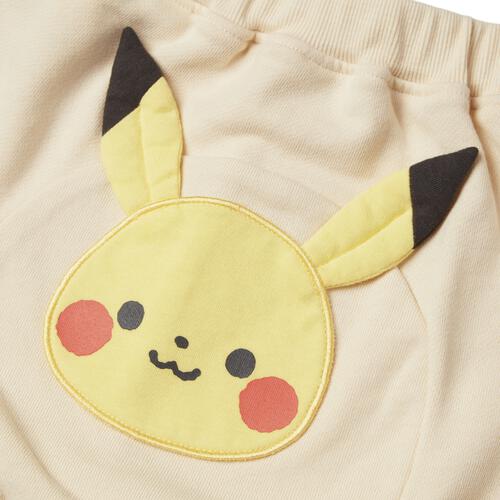 monpoke モンポケ モンキーパンツ 裏毛 ピカチュウ ナチュラル&times;110cm