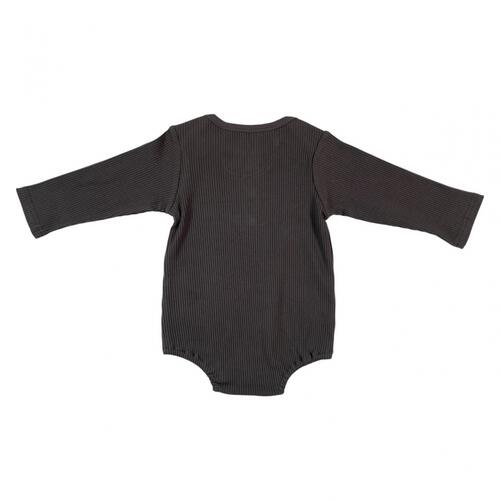 ローリーズファームベビー リブボディスーツ(グレー×80cm) ベビーザらス限定