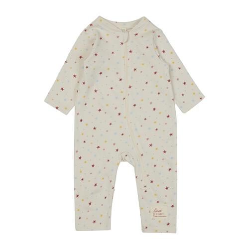 【FirstCloset×mioさん】 長袖ファスナーオール 星柄 裏毛 ナチュラル×70cm ベビーザらス限定