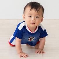 半袖ユニホームロンパース サッカー日本代表ver. メッシュ ブルー&times;80cm