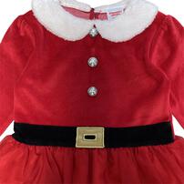 クリスマスチュチュワンピース 女の子 キッズ 子供 サンタ サンタクロース 衣装 ドレス ベロア レッド&times;80cm ベビーザらス限定