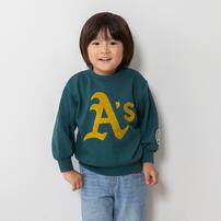 ベビーザらス限定　ＭＬＢ ビックロゴトレーナー(グリーン×110cm)