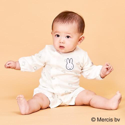 miffy ミッフィー フィットオール モノトーン 総柄 (ホワイト&times;50-60cm) ベビーザらス限定