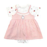 miffy ミッフィー キャミソール付き半袖ロンパース 総柄メッシュ サッカー ピンク&times;80cm  ベビーザらス限定