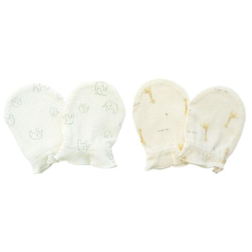 オーガニック ミトン2枚組 キリン×ぞう(ホワイト×フリー) ベビーザらス限定