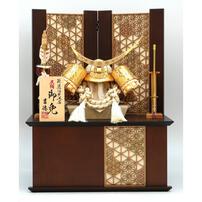 【五月人形】兜収納飾り「伊達政宗麻の葉柄木目調」（536691）トイザらス・ベビーザらス限定【メーカー直送】