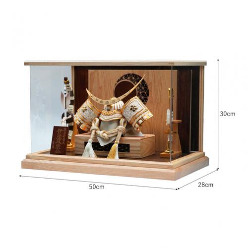 【五月人形】兜ケース飾り「伊達政宗木目調衝立付きアクリル」（538284）トイザらス・ベビーザらス限定【メーカー直送】