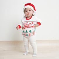 クリスマスダルマオール 裏毛 コスチューム ベビー サンタクロース コスチューム 子供 衣装 ホワイト&times;70cm ベビーザらス限定