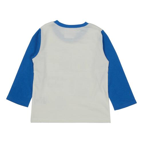 THOMAS トーマス 長袖Tシャツ 天竺 袖配色 ブルー×100cm ベビーザらス限定