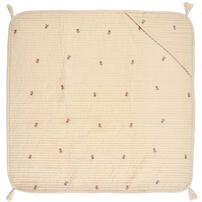 イブルおくるみ ストライプキルト クマ刺繍(ベージュ) ベビーザらス限定