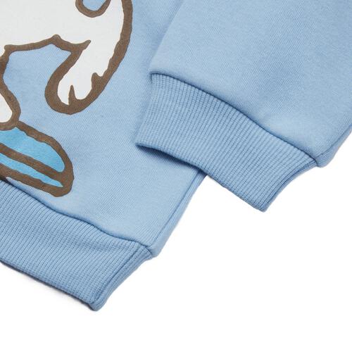 SNOOPY スヌーピー 長袖デイリートレーナー 起毛 スケートボード ブルー×90cm ベビーザらス限定