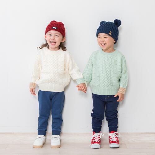 POLOBCS ロゴワッチニット帽子 レッド×46-50cm ベビーザらス限定